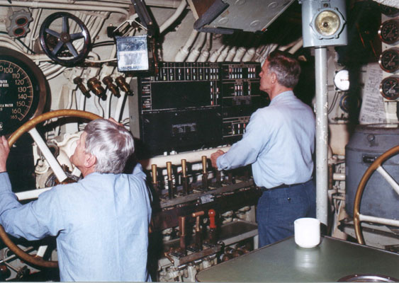 At the controls in 2000